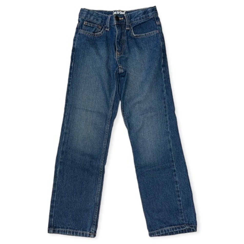 Cat & Jack Relaxed Straight blue Jeans, boys size 8